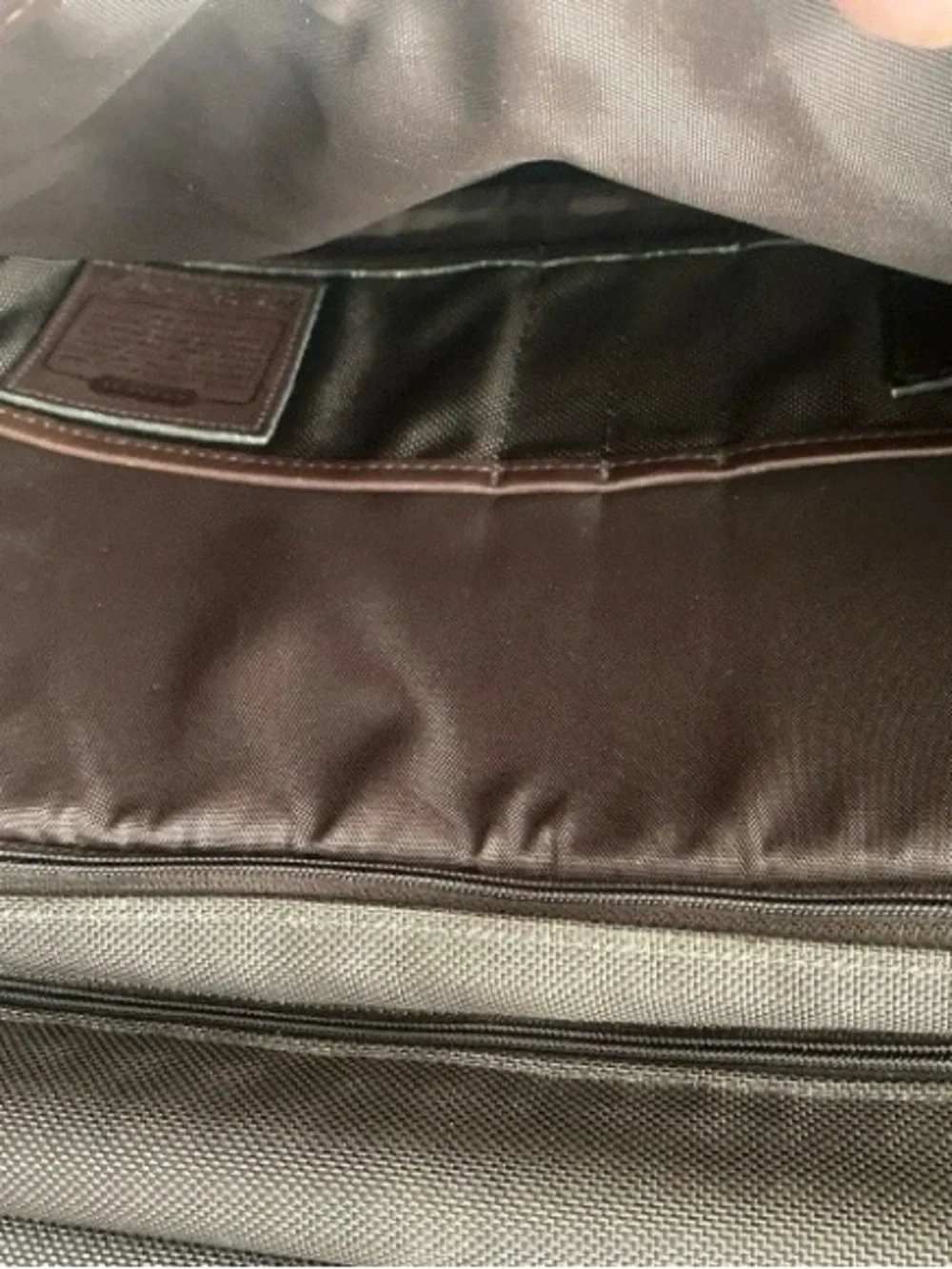 Coach Leather Briefcase CBC-5297 Brown Laptop Messenger Bag With Brass Hardware